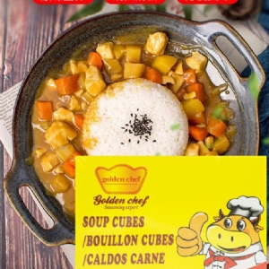 Beef flavored soup chunks